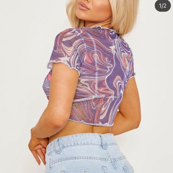 3/$10 •🔥 WOMENS MESH CROP TOP 🔥 - Picture 2 of 2